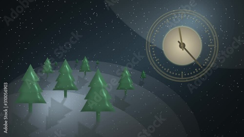 Countdown clock 10 seconds before Christmas