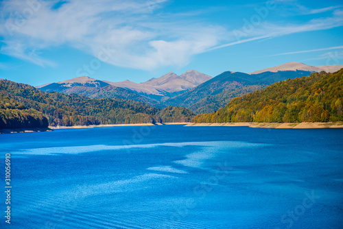 Vidraru lake in fagaras Mountains, Romania