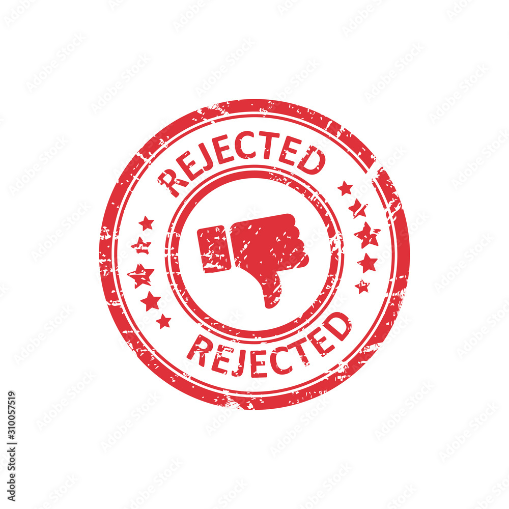 © stas111 - Red rejected stamp with grunge in a flat design