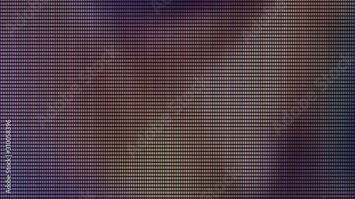 TV Screen Grid Closeup With Moving Images