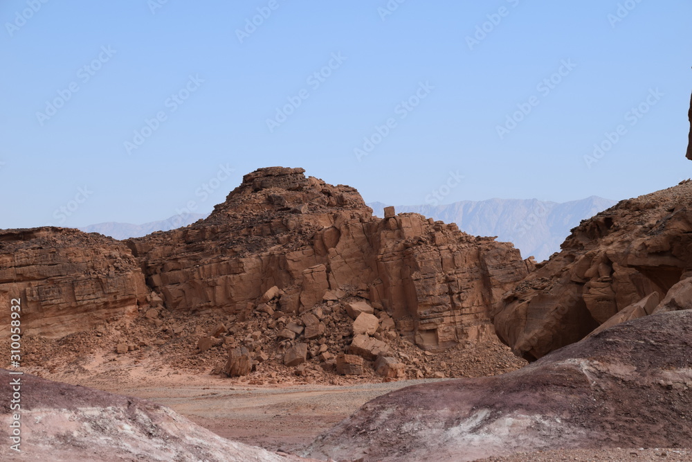 red rocks in the desert