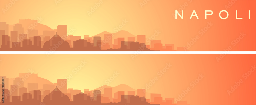 Naples Beautiful Skyline Scenery Banner