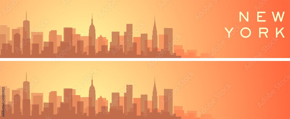 New York City Beautiful Skyline Scenery Banner