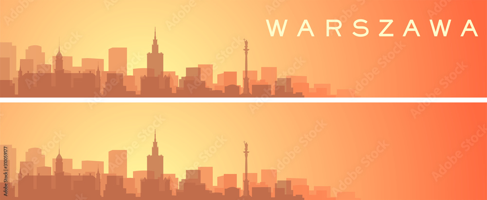 Warsaw Beautiful Skyline Scenery Banner