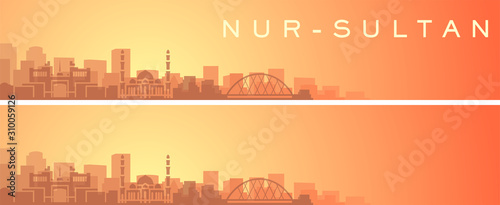Nur-Sultan Beautiful Skyline Scenery Banner