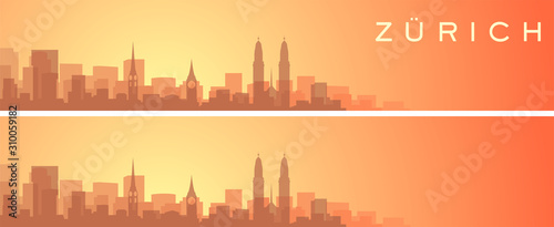 Zurich Beautiful Skyline Scenery Banner