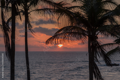 Sunset over Indian ocean