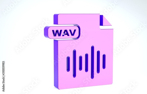 Valokuva Purple WAV file document