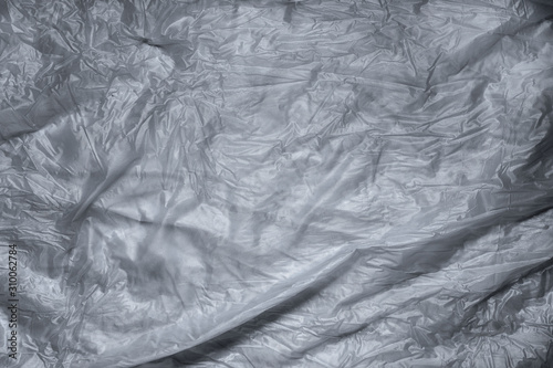 Abstract metallized gray background, recycled polyethylene, texture