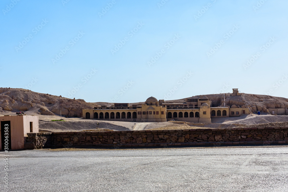 Buildings near the temple of Hatshepsut in Luxor, Egypt