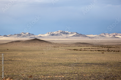 The landscape of the mongolian steppe