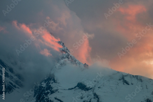 Dramatische Stimmung am Berg