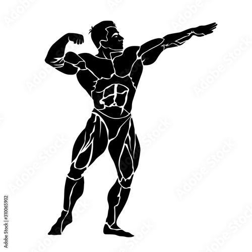 Bodybuilding, vector icon