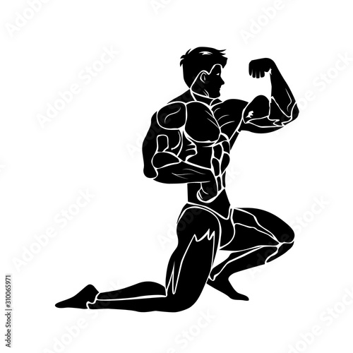 Bodybuilding, vector icon