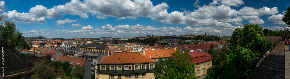 panoramic view of prague