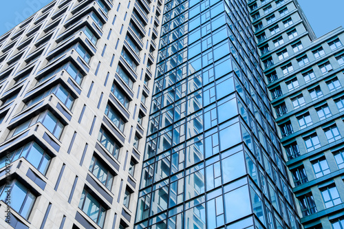 futuristic glass building with economic cooperation