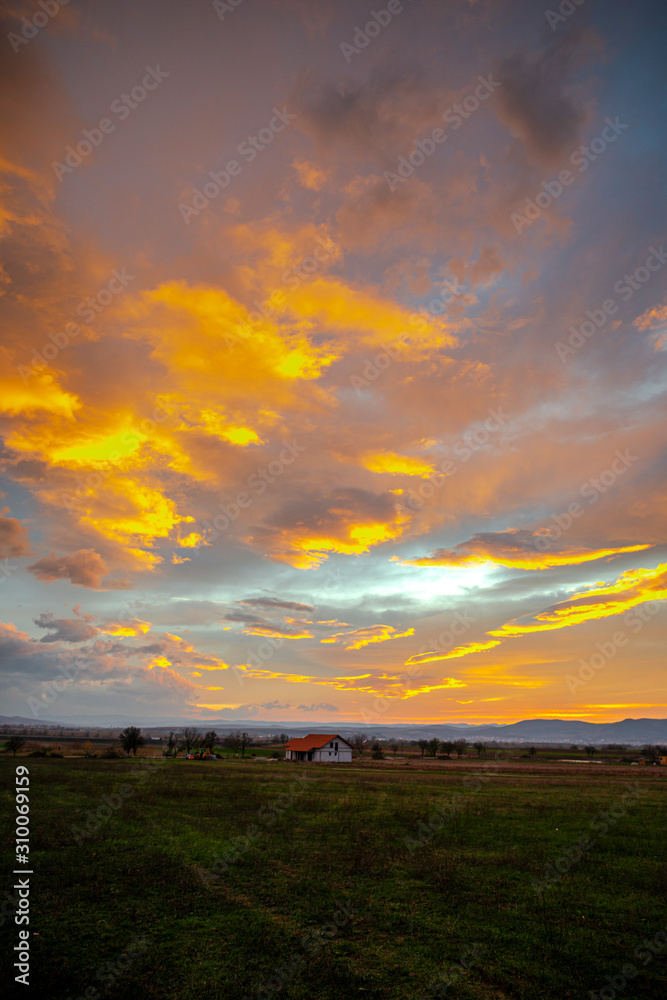 Fantastic clouds at the sunset Fantastic clouds at the sunset