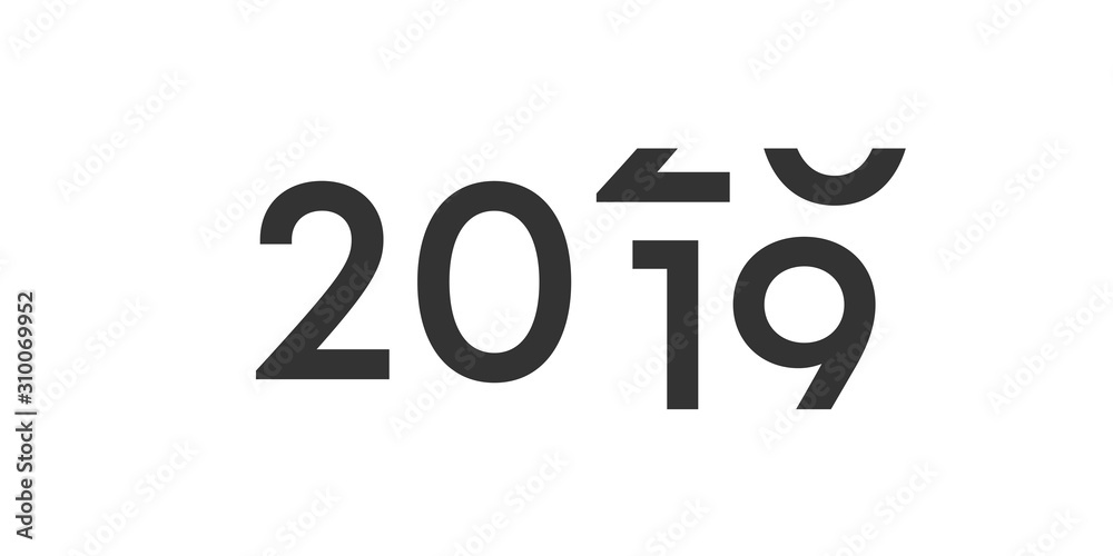Vector design Happy new year 2020 banner with trend colors Vector design Happy new year 2020 banner with trend colors