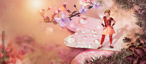 Εκτύπωση καμβά Fantasy and fairy tale background for children, 3d, CG