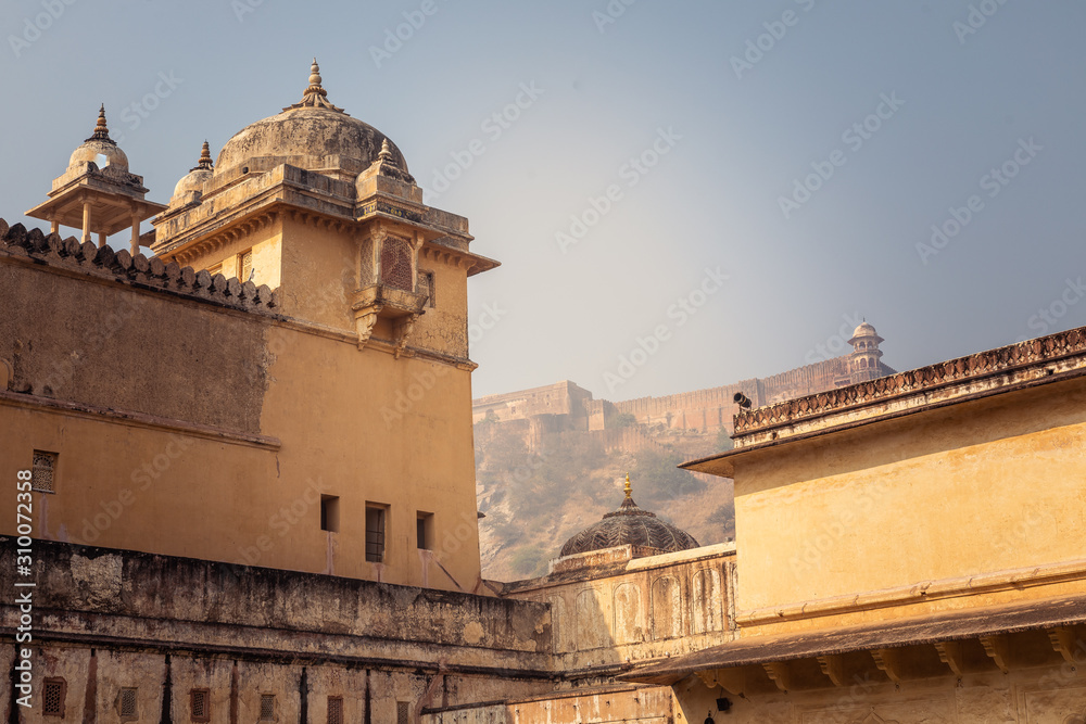 View from Amer fort in Amer, Jaipur, in Rajhastan region, India.