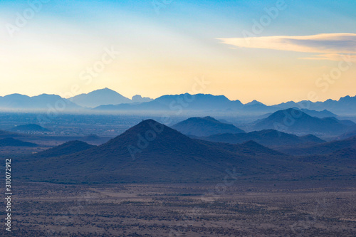 The Misty mountains of the Arizona Desert near Phoenix