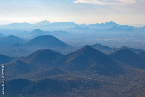 The Misty mountains of the Arizona Desert near Phoenix