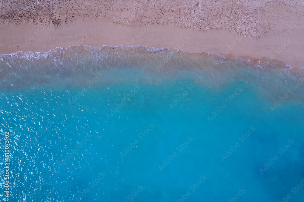 Beach and sea from above