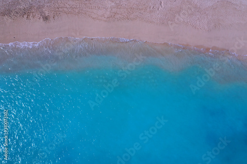 Beach and sea from above