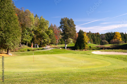 landscape fall foliage at Golf Course photo