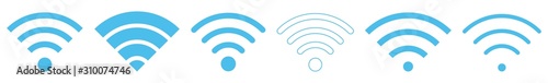 Wireless Blue | Internet Connection | Signal Icon | Variations