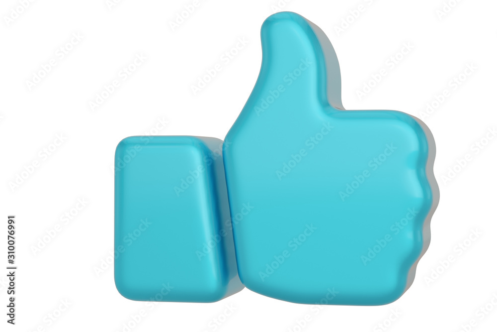 Like symbol isolated on the white background, 3d illustration Like symbol isolated on the white background, 3d illustration