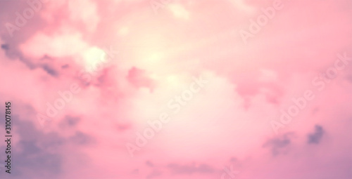 Contemporary Abstract Gradient Sky Background. Vivid Colored Realistic Vector Clouds