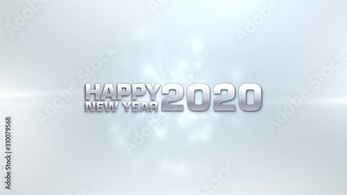 HAPPY NEW YEAR 2020 SILVER  photo