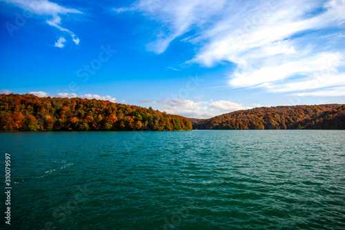 Autumn view in Plitvice  Croatia