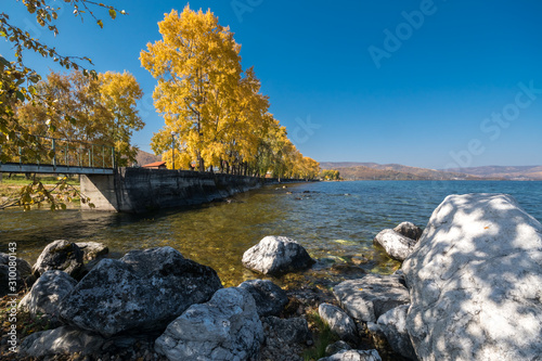 Embankment of the Slyudyanka city on the shore of Lake Baikal
