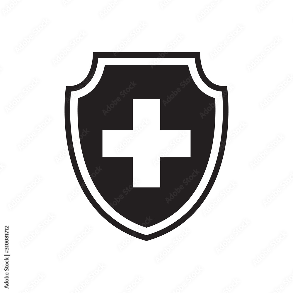 Immune system, medical shield icon in trendy flat style design. Vector graphic illustration. Suitable for website design, logo, app, and ui. EPS 10. Immune system, medical shield icon in trendy flat style design. Vector graphic illustration. Suitable for website design, logo, app, and ui. EPS 10.