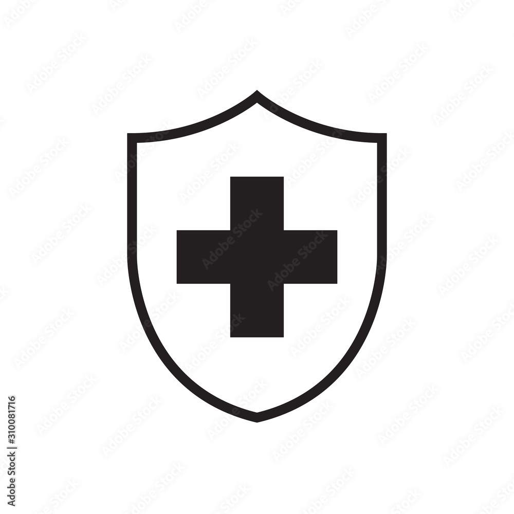 Immune system, medical shield icon in trendy flat style design. Vector graphic illustration. Suitable for website design, logo, app, and ui. EPS 10. Immune system, medical shield icon in trendy flat style design. Vector graphic illustration. Suitable for website design, logo, app, and ui. EPS 10.