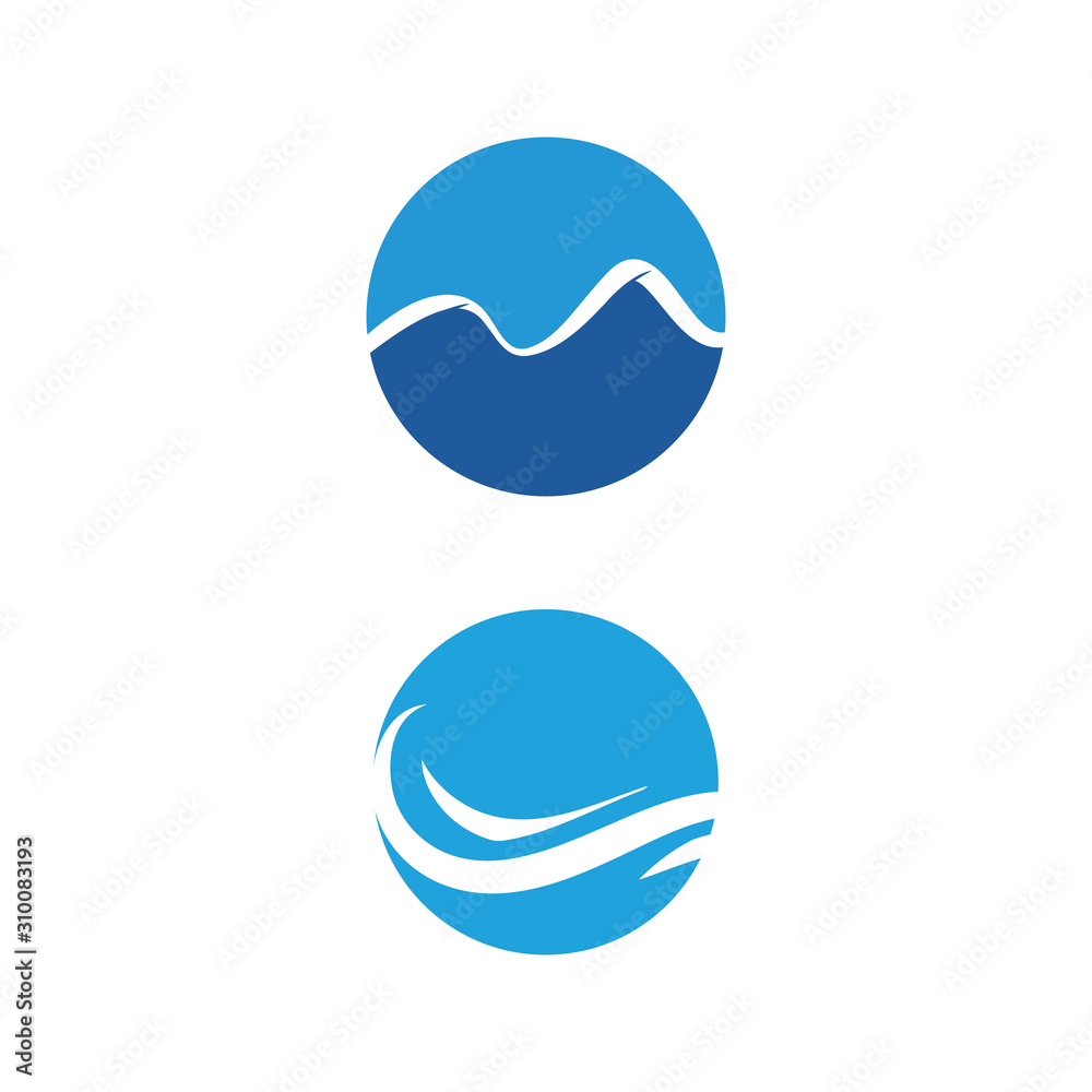 Waves Logo Template vector symbol Waves Logo Template vector symbol