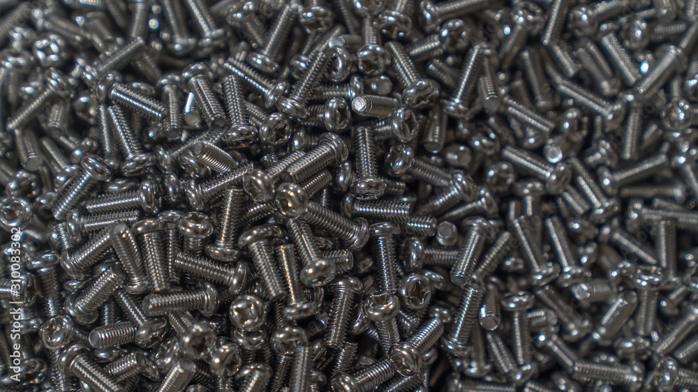 Metal Bolts top view close-up. background texture Metal Bolts top view close-up. background texture
