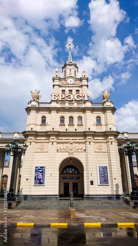 Obraz premium Train Station Brest City of Belarus