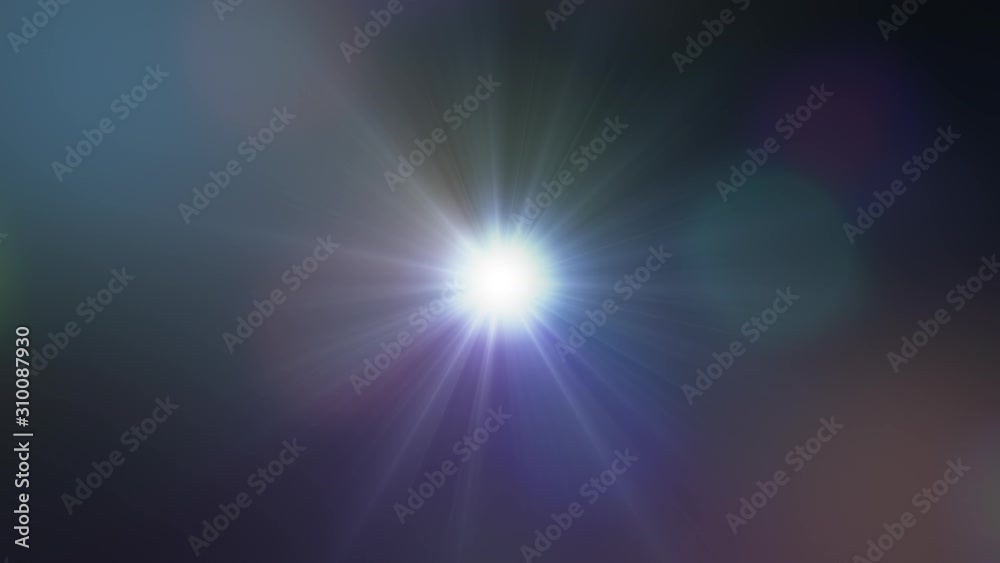 Bright Light Flare Colorful Loop