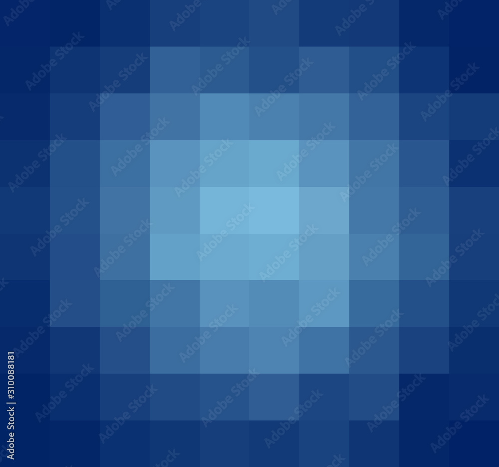 Dark Blue Grid Mosaic Background, Creative Design Templates. abstract colorful gradient rectangles check . Background of squares Different pixel pattern shades.