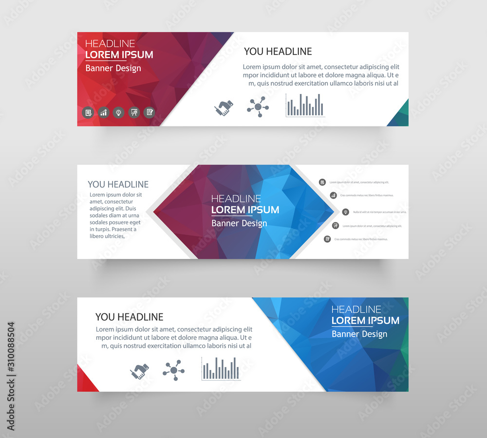 Vector abstract geometric design banner web template. web banner modern low polygon set background design, Geometric background. eps10 vector illustration. Vector abstract geometric design banner web template. web banner modern low polygon set background design, Geometric background. eps10 vector illustration.