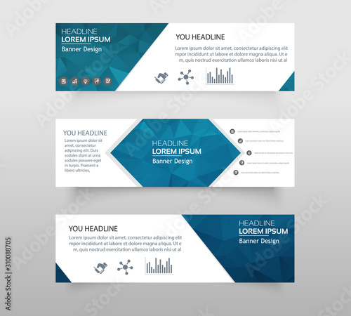 Vector abstract geometric design banner web template. web banner modern low polygon set background design, Geometric background. eps10 vector illustration.