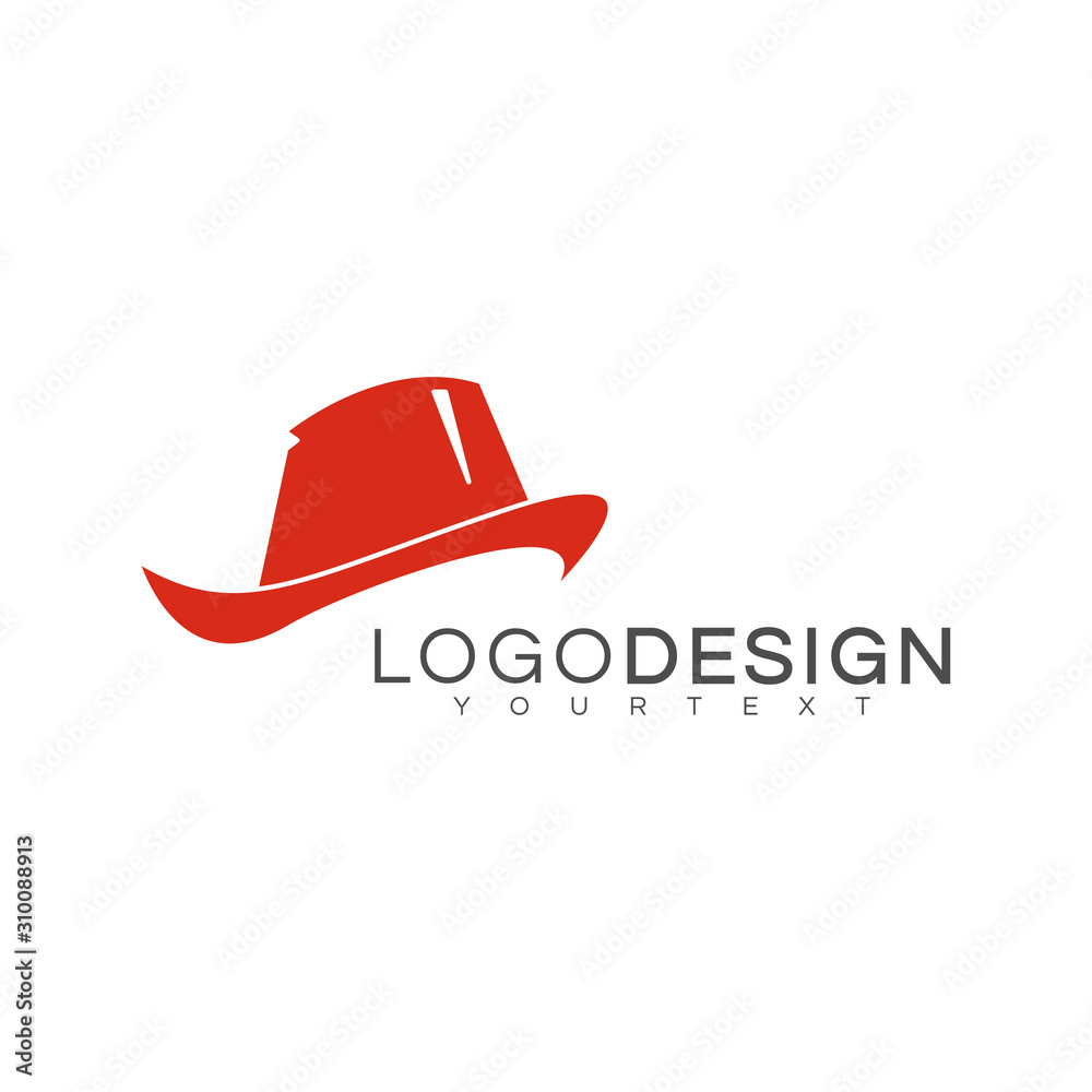 Cowboy hat Logo design with white background. Can be used for farm logo ...