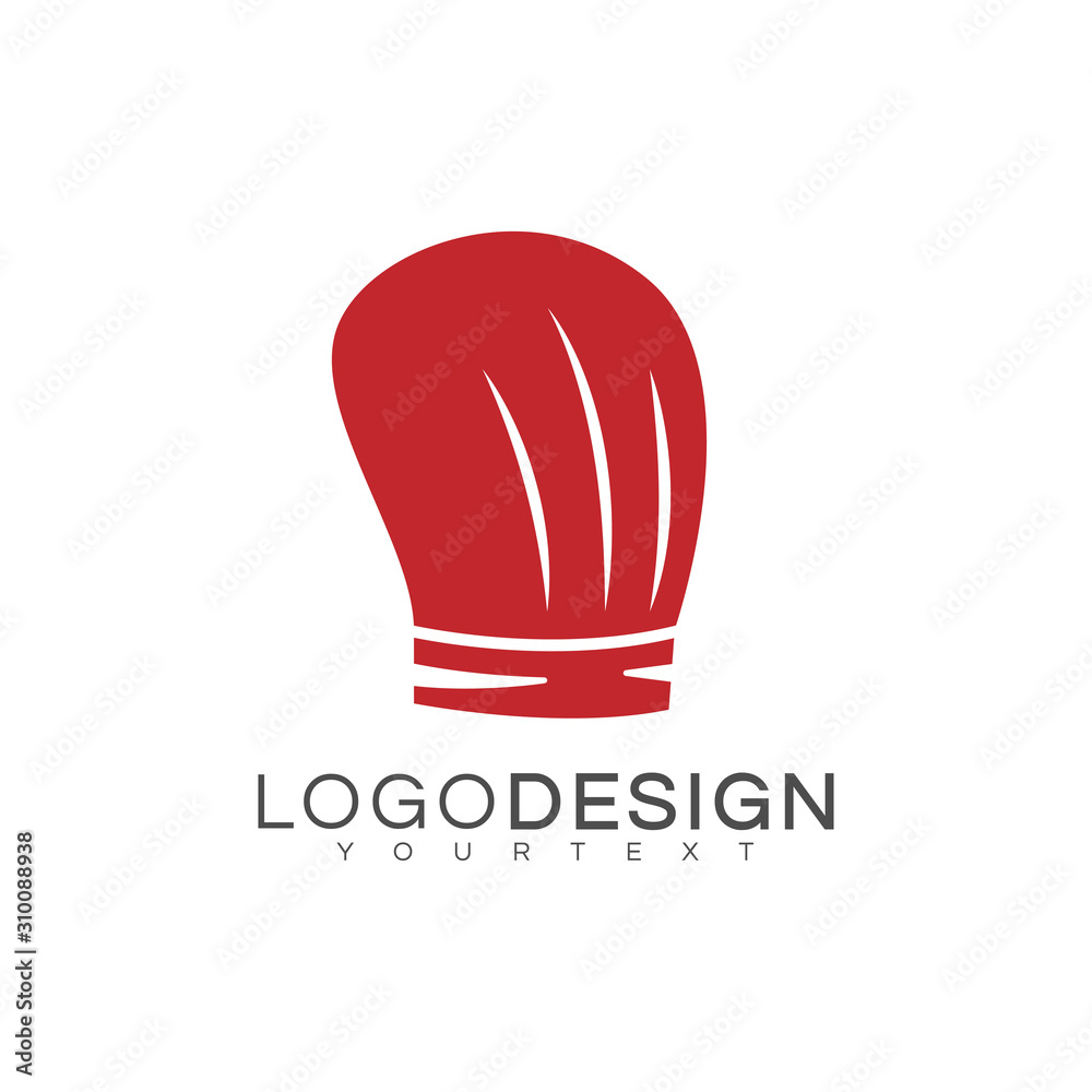 Chef hat Logo design with white background. Can be used for restaurant  logo, catering logo, neon box, id card, Stock Vector | Adobe Stock