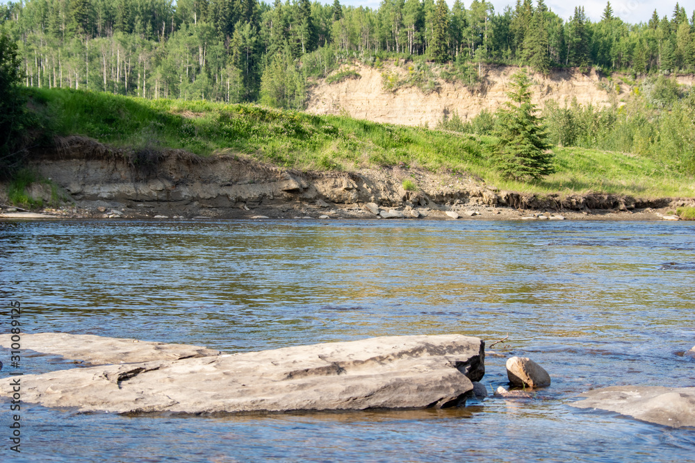 River rocks and cliff River rocks and cliff