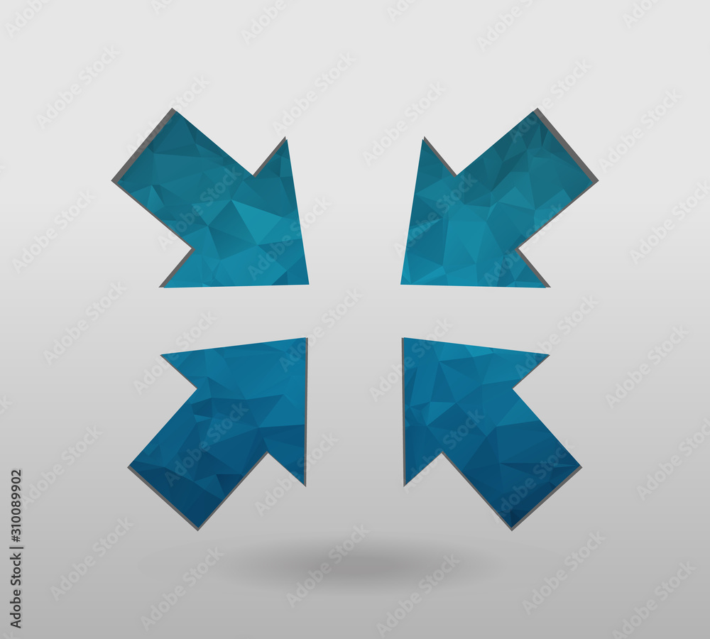 Arrow icon set. polygonal arrows. colorful arrow shape in modern polygonal crystal style on white background. For party poster, greeting card, banner or invitation. Arrow icon set. polygonal arrows. colorful arrow shape in modern polygonal crystal style on white background. For party poster, greeting card, banner or invitation.