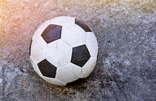 soccer ball on a black background