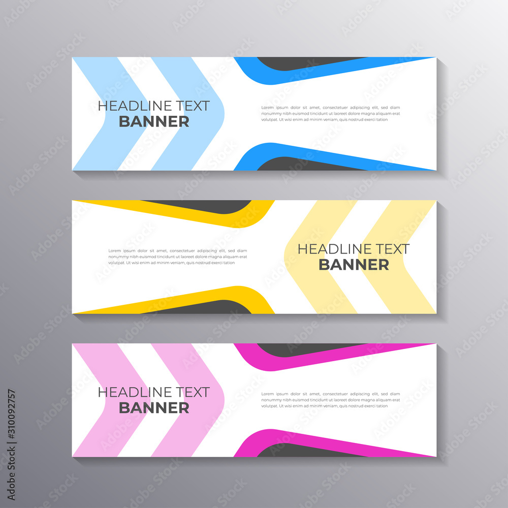 Fototapeta premium Business Banner Template, Layout Background Design, Corporate Geometric web header or footer in modern color